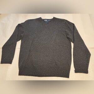 Polo lambs wool Men's Charcoal Gray Sweater
size XL